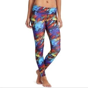 Athleta Colorburst Sonar Athletic Tights Leggings Multicolored Size Medium
